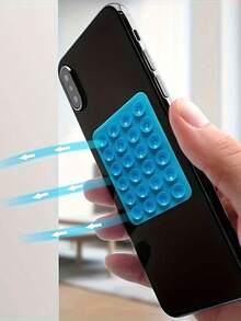 Nouvelle marque Ventouse en silicone, support de téléphone à ventouse carré à simple face, support de boîtier de téléphone adhésif, accessoires de téléphone en silicone pour iPhone et Android, support de téléphone mains libres, jouet à trépigner, miroir, support de téléphone de douche, vidéo vibrante et selfie, étui de chargeur universel à ventouse