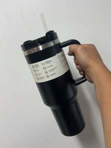 40Oz H2.0 Tumbler With Handle, Double Walled Vacuum Insulated Stainless Steel Water Bottle Premium Summer Drinkware Portable Handy Flask Travel Mug Iced Coffee Cup For Outdoor Camping, Hiking, Driving, Travel, Perfect Gift Idea