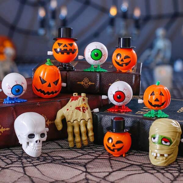 Populaire Halloween-decoratie, grappige cadeaus, grappig opwindbaar pompoenskelet