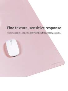 Lenovo 超大PU皮革鼠标垫，大尺寸鼠标垫，商务办公家用高端鼠标垫，仿麂皮底，办公桌垫，超大加厚，键盘垫，防滑耐用 - 櫻花粉 - 查看 7