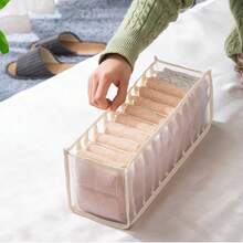 5pcs Foldable Clothes Drawer Organizers, For Baby Diapers, Bibs, Socks And Handkerchief Storage, Compartment Storage Box, 11 Grids + 7 Grids - Multicolor - View 24