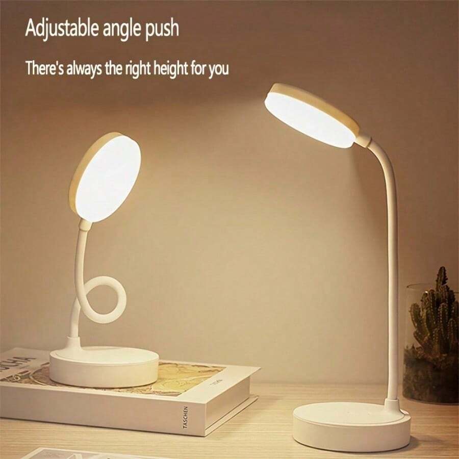 Portable LED Desk Lamp, Tri-Colour Dimming, USB Powered, Polished Finish - Great For Reading And Home Office Use - 3 màu đèn (không bao gồm pin) - Xem 1