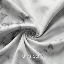 Best Season 4 Piece Bed Sheet Set - Full Size - Soft Microfiber Bedding Sheet Set, Deep Pocket, Stain, Fade & Wrinkle Resistant (Plaid Black & White), Luxury Comfortable - White Marble - 查看 5