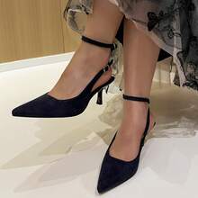Zapatos de tacón alto de punta elegante y con diseño minimalista para uso diario - Azul - Ver 1