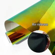 1pc Rainbow Chameleon Car Wrap Film - Copper Electroplated Vinyl Decal, Waterproof, Scratch-Resistant, Durable, Suitable For Car Interior And Exterior Decoration, Exquisite Appearance - one-size - View 6