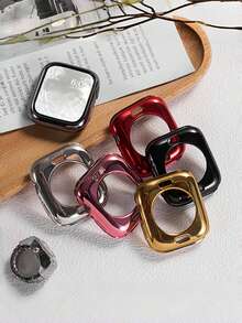 Ốp lưng mềm, khung rỗng, bảo vệ đồng hồ tương thích với Apple Watch Ultra 11 10 SE 9/8/7/6/5/4/3/2/1. Tương thích với Apple Watch Smart Watch 40 MM 41 MM 42 MM 44 MM 45 MM 46 MM 38MM 49 MM. Chất liệu TPU mềm dẻo, siêu mỏng, chống sốc, chống trầy xước, chống va đập, trọng lượng nhẹ, cảm ứng nhạy. (Không có kính) Tương thích với dành cho cả nam và nữ. - Vàng - Xem 6