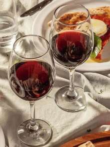 Jogo com 6 Taças de VInho em Cristal Titânio Veneza - Transparente - Visão 3