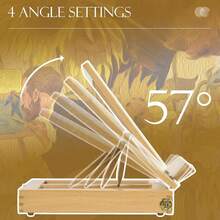 Wooden Table Easel Box, Adjustable Beechwood Table Box Easel With Storage Drawer, Portable Folding Artist Drawing Sketching Board - Natural - View 2