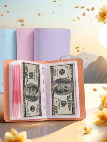 1pc PU Cash Savings Book Challenge Couple 100 Days Money Saving Box, Waterproof And Stain-Resistant Cash Storage Accounting Notebook, Savings Collection Book For Storing Banknotes