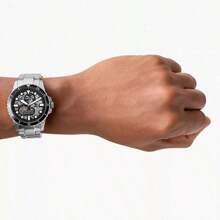 Fossil 男式自动机械不锈钢三针手表不锈钢表壳/防刮玻璃 ME3201/ME3191/ME3190