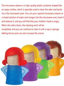 烤箱蒸汽清洁器、微波炉清洁器、蒸汽清洁器，轻松清洁微波炉、厨房、冰箱、微波炉、烤箱清洁，并用醋和水为厨房消毒，蒸汽清洁设备可在几分钟内轻松清洁污垢 - 彩色 - 查看 3