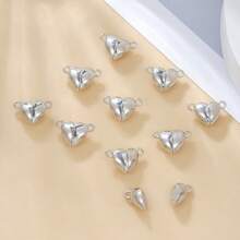 10/20/30 chiếc móc khóa từ hình trái tim dùng làm phụ kiện trang sức cho vòng tay, vòng cổ - yêu - Xem 2