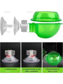 2 Pack Suction Cup Reptile Feeder – Cricket & Water Dish For Chameleons, Geckos, Bearded Dragons – No-Spill Ledge Bowl For Lizards & Amphibians - Green - View 3