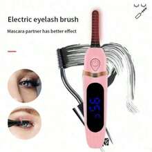 新款睫毛夹，电动睫毛夹带提拉功能，眉毛修剪器，USB充电二合一多功能加热睫毛夹 - 粉色 - 查看 10