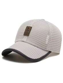 夏季大尺寸網眼棒球帽，可摺疊邊緣遮陽帽，透氣遮陽帽，時尚男士棒球帽 - 彩色 - 查看 5