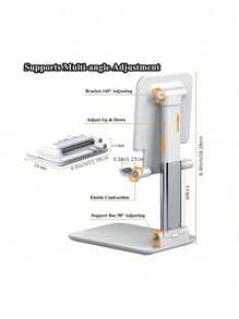 1pc Desktop Simple Eyeglasses Storage Rack, Slouchy Phone Holder, Minimalist Convenient Phone Stand, Gift - White - View 5