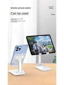 1pc Desktop Simple Eyeglasses Storage Rack, Slouchy Phone Holder, Minimalist Convenient Phone Stand, Gift - White - View 2