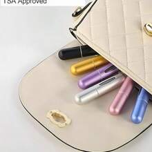 1pcs Refillable Mini Perfume Spray Bottle, 5ml Portable Small Perfume Spray Bottle, Multicolor Aluminum Refill Fragrance Pump Box, Suitable For Travel And Going Black - màu đen - Xem 7