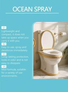 Toilet Spray, Portable Cleaning, Long-Lasting Fragrance, Keeps Air Fresh, Toilet Cleaning Spray