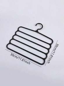 1pc 5-Layer Plastic Multifunctional Pants Hanger For Storing Ties Scarves And Pants - 黑色 - 查看 8