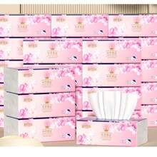 1 包/4 包/8 包厚面巾纸 - 4 层优质柔软吸水一次性餐巾纸，带有优雅的粉色樱花设计，适用于家庭、旅行、餐厅、酒店、汽车 - 酒店浴室必备，精美设计，情人节、母亲节、圣诞节、婚礼、生日派对的高品质纸张 - 彩色 - 查看 3