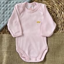 Baby Long Sleeve Bodysuit Turn-Foot Suede 100% Hypoallergenic Cotton RN S M L Children's Baby Clothing