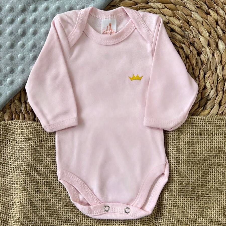 Baby Long Sleeve Bodysuit Turn-Foot Suede 100% Hypoallergenic Cotton RN S M L Children's Baby Clothing