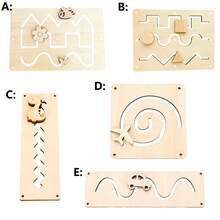 Busy Board Montessori Toy Semi-Finished Accessories, DIY Memory Walking Board, Early Childhood Intelligence Development And Action Habit Training - Wood Color - View 2