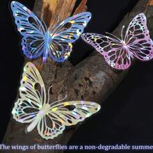 20 piezas de pegatinas de mariposas brillantes, pegatinas decorativas de mariposas DIY, decoraciones para fiestas, pegatinas para decoración del hogar, adecuadas para decoración de fiestas, decoración de bodas, decoración de vacaciones, Día de San Valentín, Navidad, Pascua, Día de la Madre, decoración de habitaciones de cumpleaños, decoración de paredes, pegatinas de pared, decoración de salas de estar, pegatinas personalizadas