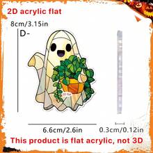 1 Mặt dây chuyền nhỏ trang trí nhà Halloween, Chú ma nhỏ dễ thương cầm cây xanh trên tay, Trang trí Acrylic phẳng 2D, Thích hợp làm đồ trang trí sau ba lô, Mặt dây chuyền trang trí nội thất ô tô, Trang trí cành cây vườn ngoài trời, Trang trí nhà cửa, Phòng ngủ, Phòng khách, v.v., Quà tặng Halloween, Tiệc tùng, Món quà hoàn hảo cho gia đình và bạn bè - Mặt dây chuyền ma - sợi vàng - Xem 13