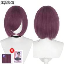12 Inch Synthetic Wigs For Cosplay, Multi-Color Short Wigs Heat Resistant High Temperature Fiber Wigs For Holiday Costume - 彩色 - 查看 18