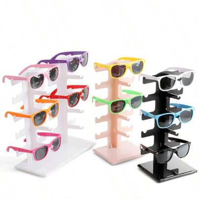 1pc Eyeglasses Desktop Storage Rack Glasses Display Stand Fashion Glasses Prescription Glasses Organizer Metal Frame Holder Desk Accessories Multifunctional Stand For Home Office Bedroom Vanity Table Decoration