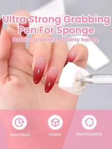 100 件柔软海绵 + 1 件指甲海绵夹套装，打造完美扎染渐变效果指甲海绵套装、渐变指甲刷、美甲工具、化妆工具、清洁海绵（101/100/51/50/5/1 件）可用 - 彩色 - 查看 3