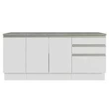 Mueble Modulo Para Baño Gabinete Lavabo Madesa 180cm Color Blanco - Blanco - Ver 6