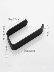 1 pieza Soporte para papel higiénico en forma de U sin taladro - Estantería de almacenamiento minimalista para el baño, dispensador de papel higiénico autoadhesivo, diseño sencillo, material de plástico, fácil de pegar - Multicolor - Ver 7