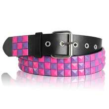 Cinturón con remaches policromados, cinturón de Metal pesado para hombres y mujeres, cinturón estilo Punk Hiphop Rock, cinturón vaquero Y2K, decoración de moda, cinturón para mujer E5P3 - Estilo-A - Ver 5