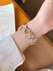 Curea Apple Watch în stil pictură în ulei floral pentru femei, potrivită pentru Apple Watch Series 10/9/8/7/6/5/4, 38 mm/40 mm/41 mm/42 mm/44 mm/45 mm/46 mm/49 mm, vintage și elegantă