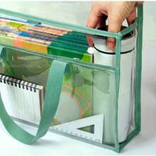 Pasta Organizadora e Portátil  Estilo Bolsa Com duas Repartições e Expansível - Aleatório - Visão 7