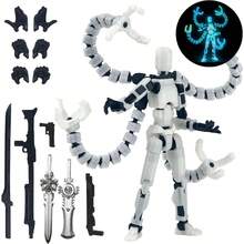 Accesorios de figura de acción T13 personalizados impresos en 3D, decoración de escritorio coleccionable con 13 articulaciones móviles, juguete posable T-13 impreso en 3D - Multicolor 2 - Ver 12