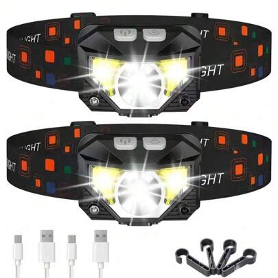 مصنوعة من بلاستيك ABS عالي الجودة ، عطلة الصيف على الشاطئ ، هذا المصباح الرأسي متراكم. الضوء الرئيسي 5W XPG قوي للغاية ، يوفر سطوعًا يمكن أن يصل إلى 200 متر. يوفر الضوء الإضافي 3W COB خيارات إضاءة إضافية بأوضاع مختلفة. مقاوم للماء IP65. W أنت المشي لمسافات طويلة والتخييم