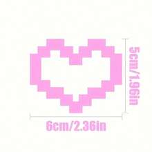 Pixel Heart Shaped Car Tail Light Sticker, Universal Tail Light & Headlight Decal, Car Exterior Decoration Sticker