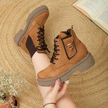 Women Ankle Boots & Booties - Khaki - View 3