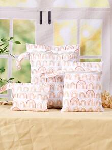 3件/套便携式储物袋可重复使用尿布袋，适用于妈妈、尿布湿袋、旅行、海滩、露营、健身房、游泳尿布袋 - 彩色 - 查看 12