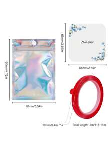 Beautizon Nailartlab 11Pcs/20Pcs/21Pcs/41Pcs Nail Display Storage Tool Set, Laser Shining Colorful Self Sealing Bag, Nail Color Card Adhesive, Nail Color Card Double Sided Adhesive, Nail Background Cardboard, Suitable For Nail Salon Tool Set Supplies