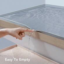 Under Sink Mat - Waterproof Kitchen Cabinet Tray - Flexible Silicone Under Sink Liner With Drain Hole - Kitchen Bathroom Cabinet Mat And Drip Protector