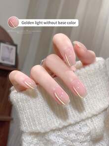 annies Sparkling Without Background Golden Cat Eye Magnetic Gel Polish Soak Off UV LED Plain Water Golden Glass Bead Cat Eye Nail Salon DIY 10ml/1pc - 彩色 - 查看 5