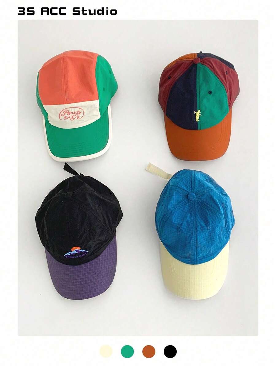 1顶软顶动物刺绣棒球帽，轻便速干透气，女士夏季户外休闲运动可调节帽檐帽，适合沙滩、度假等场合。