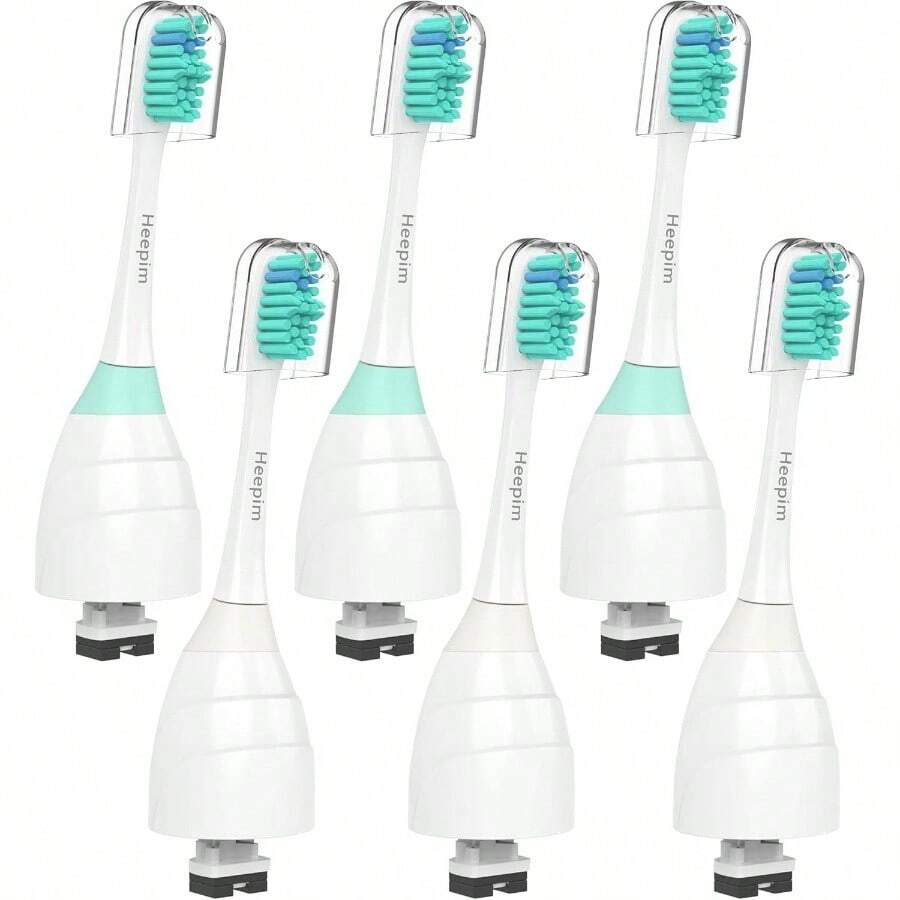 Heepim Replacment Heads Compatible With Philips Sonicare, For ESeries Essen, For Xtreme, For Elite, For Advan, And For CleanCare Electric Toothbrush, Toothbrush Replacment Heads Refills, 6 Pack