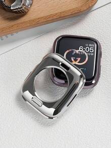 适用于 Ultra 11/10/SE 9/8/7/6/5/4/3/2/1 的软边框中空保护壳，兼容 40 毫米、41 毫米、42 毫米、44 毫米、45 毫米、46 毫米、38 毫米和 49 毫米的 智能手表。采用柔软灵活的 TPU 超薄外壳，防震防摔，轻巧便携，触感灵敏。（不含玻璃）男女通用。 - 銀色 - 查看 4