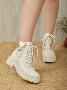 botin casual, botin de moda y comodos - Beis - Ver 3